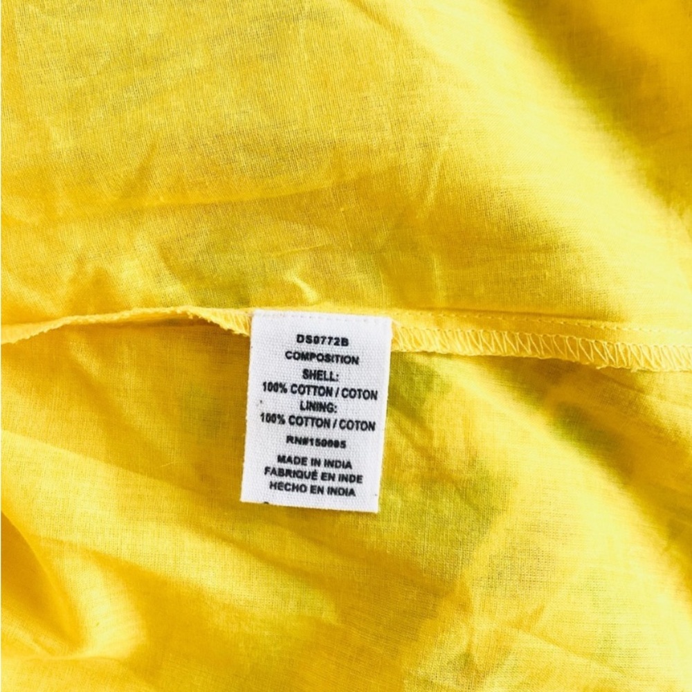 Maifin Yellow Cotton Floral Short Sleeve Mini Dress XS - Picture 4 of 4